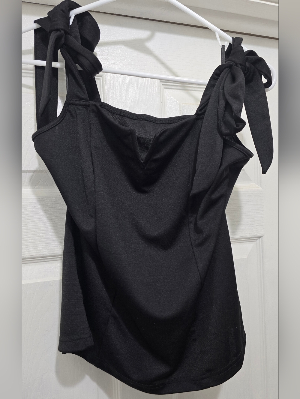 SHEIN Black Tie-Strap Cami Top